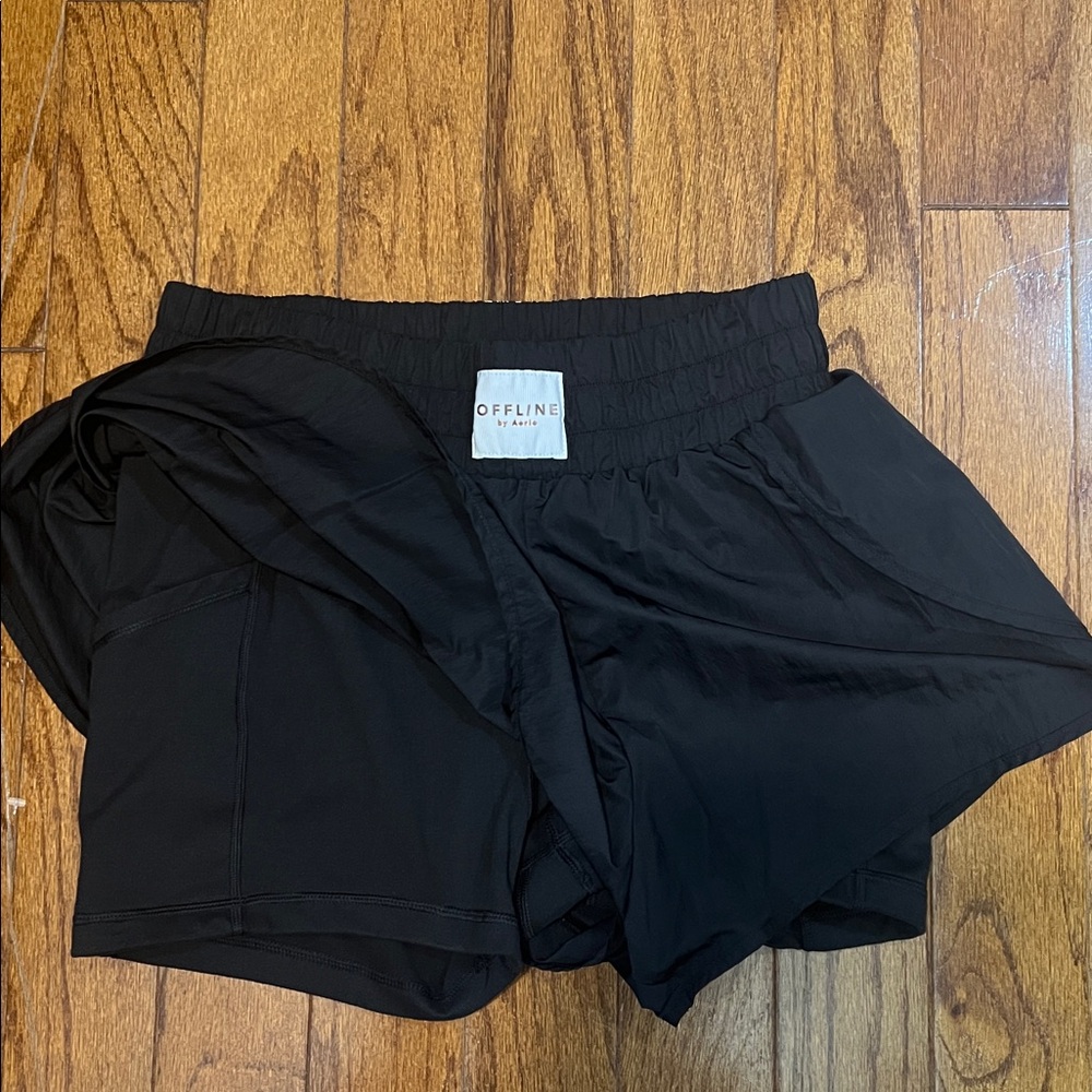 Aerie offline large black athletic shorts - Picture 4 of 5